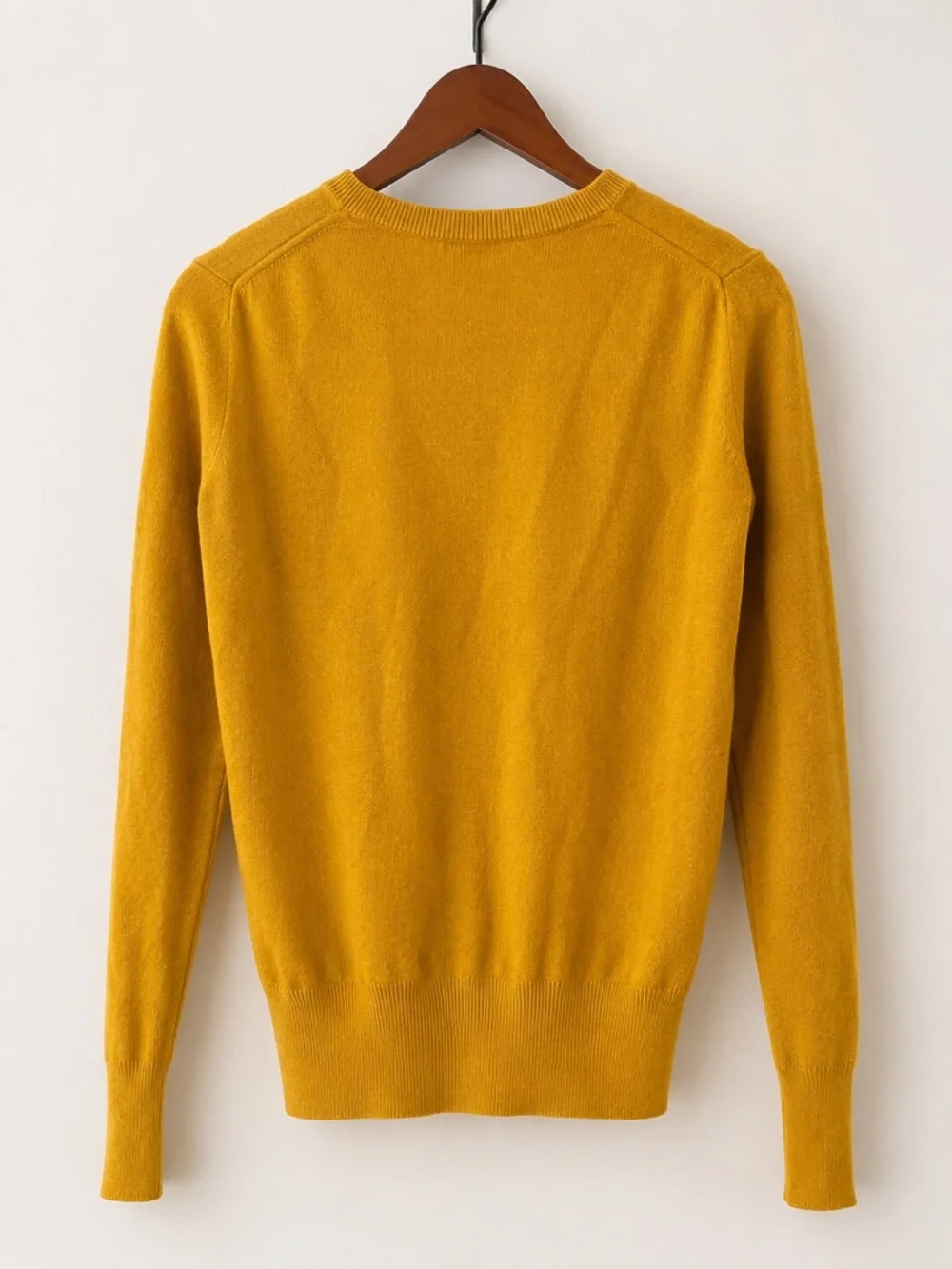 MODA Silk Cashmere Sweater | Mustard Gold | Size Medium - Picture 4 of 7